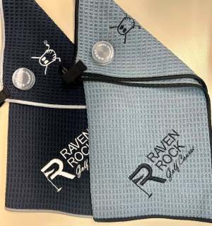 Raven Rock Logo Ghost Golf Magnetic Greenside Towel